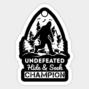 Bigfoot champion T-shirt. Sticker